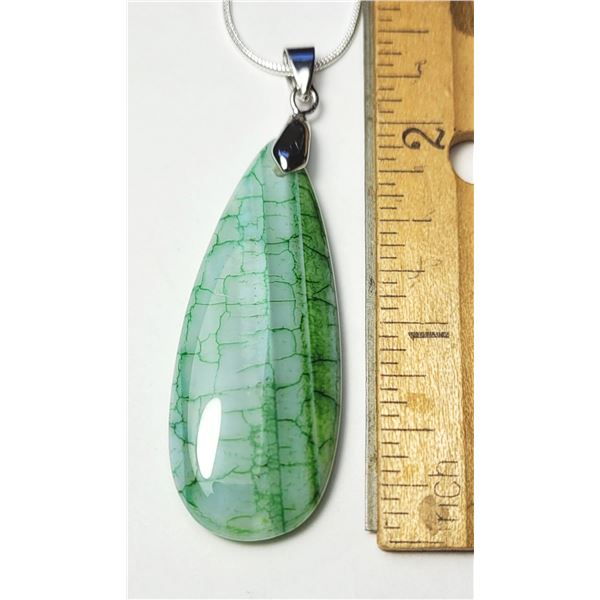 20)  ELONGATED PEAR SHAPED GREEN DRAGON'S