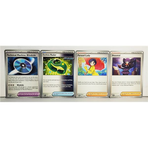 5)  LOT OF 4 POKEMON PARADOX RIFT TRAINER