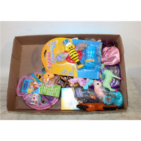 FLAT OF CHILDRENS TOYS NEW & USED