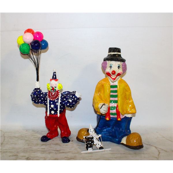3-PAPER MACHET CLOWNS