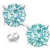 Image 2 : 2+CT ICE BLUE COLOR MOISSANITE 925S EARRINGS