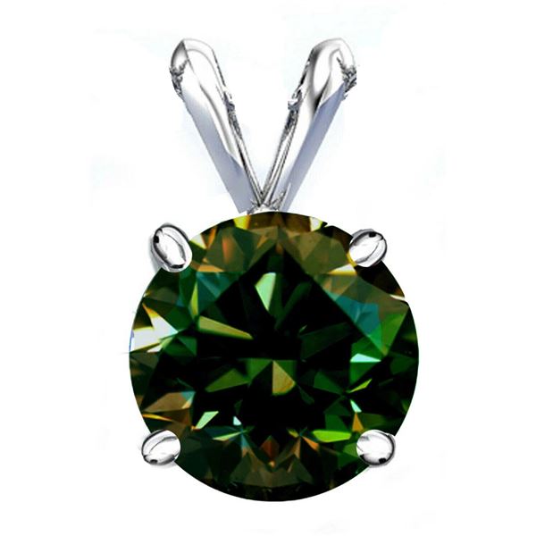 2.14 CT VVS1 CHAMPAGNE BROWN GREEN COLOR ROUND