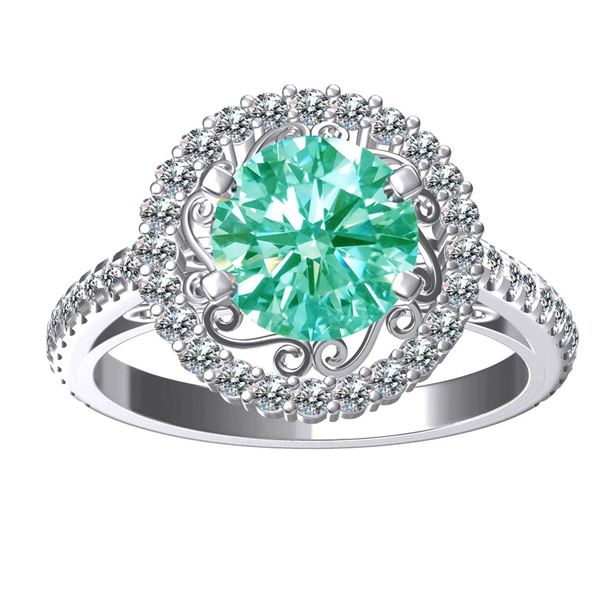 SIZE7 3+CT BRILLIANT ROUND MOISSANITE RING 925S