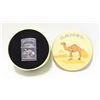 Image 1 : CAMEL BRANDED ZIPPO LIGHTER WITH MATCHING TIN