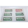 Image 1 : LOT OF 6 OLD CANADA $1 AND $2 DOLLAR BANK NOTES