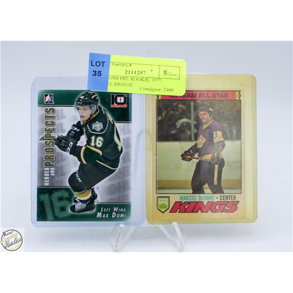 MAX DOMI PRE ROOKIE, 1977 MARCEL DIONNE