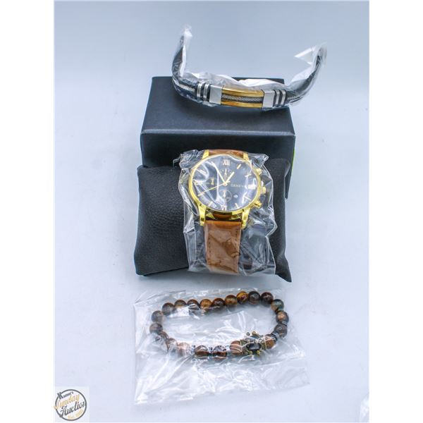 GENEVA 3 PIECE WATCH SET, NEW IN BOX