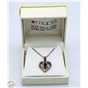 Image 1 : ESTATE 925 HEART PENDANT NECKLACE IN MACYS BOX