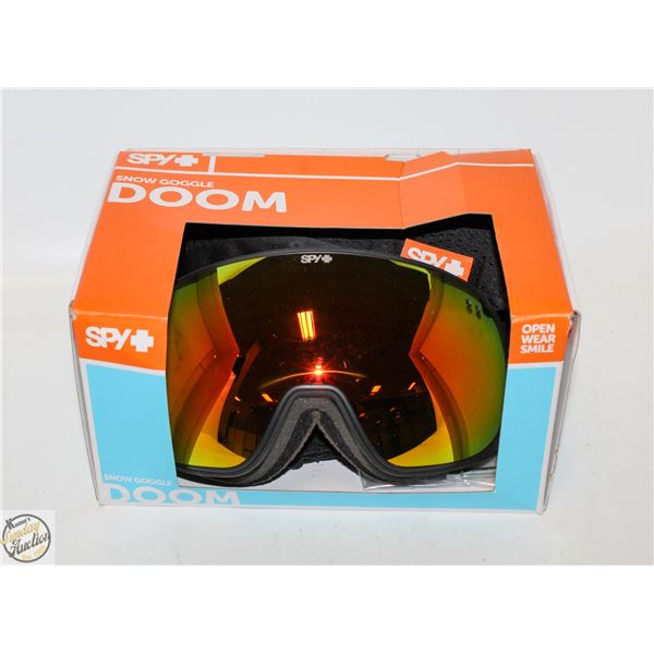 NEW, SPY DOOM SNOW GOGGLES, NEVER USED