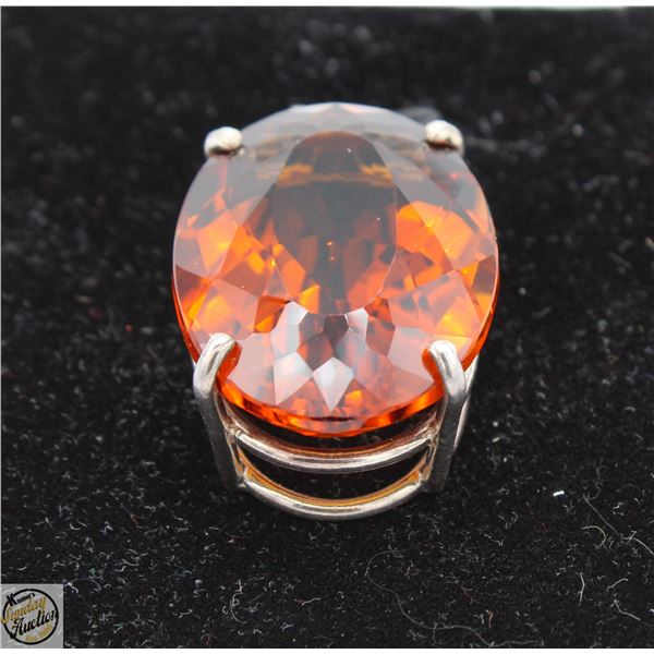 29.0 CTS CERTIFIED CITRINE GEMSTONE .925 PENDANT