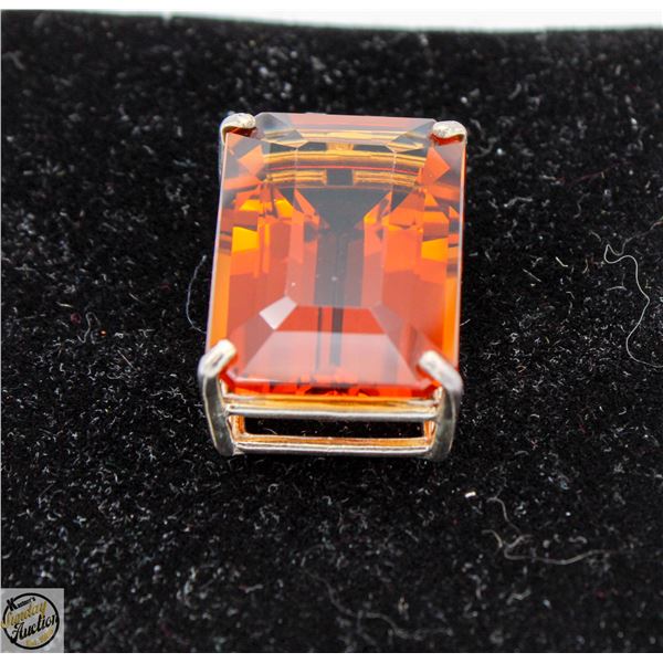 49.10 CTS CERTIFIED CITRINE GEMSTONE .925 PENDANT