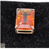 Image 1 : 49.10 CTS CERTIFIED CITRINE GEMSTONE .925 PENDANT