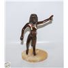 Image 1 : COPPER EGYPTIAN CLEOPATRA FIGURE ON MARBLE BASE