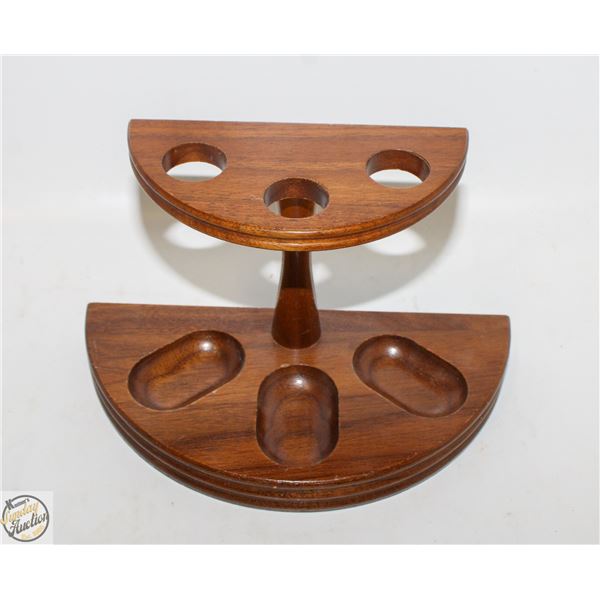MID CENTURY WOODEN CIGAR STAND