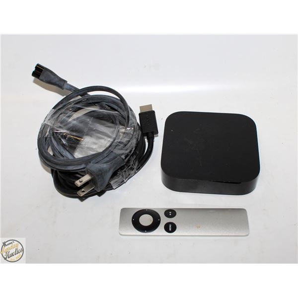 APPLE 3 TV SET, W/ CABLES & REMOTE, TESTED