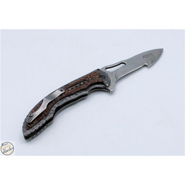 CRKT FOSSIL FOLDING HUNTING KNIFE