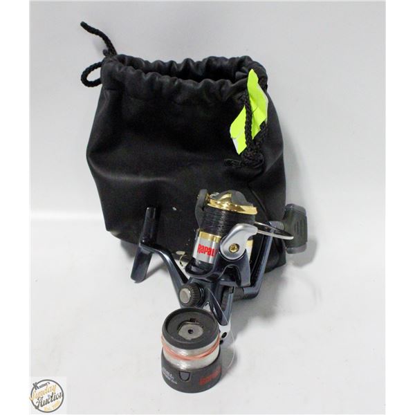 RAPALA 4 BEARING SPINNING REEL W/ 2 SPOOLS