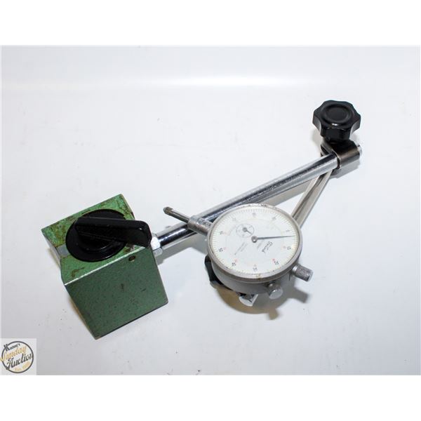 TECLOCK DIAL INDICATOR ON A MAGNETIC BASE