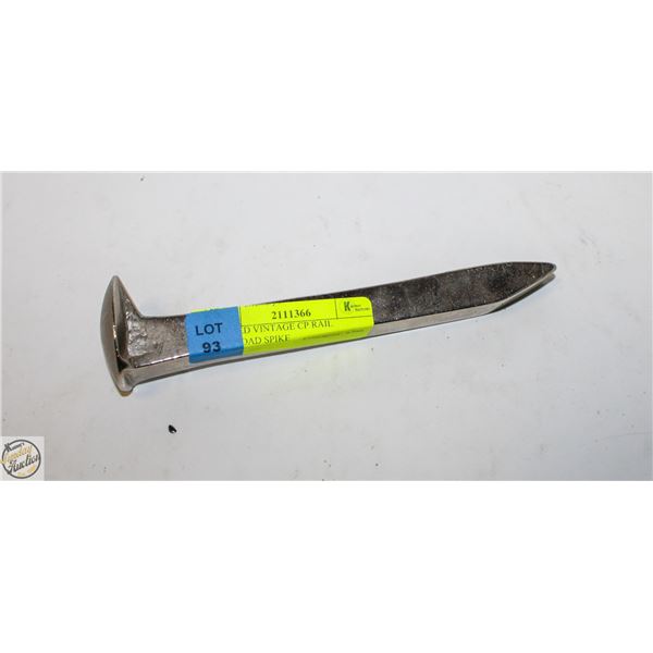 UNUSED VINTAGE CP RAIL RAILROAD SPIKE