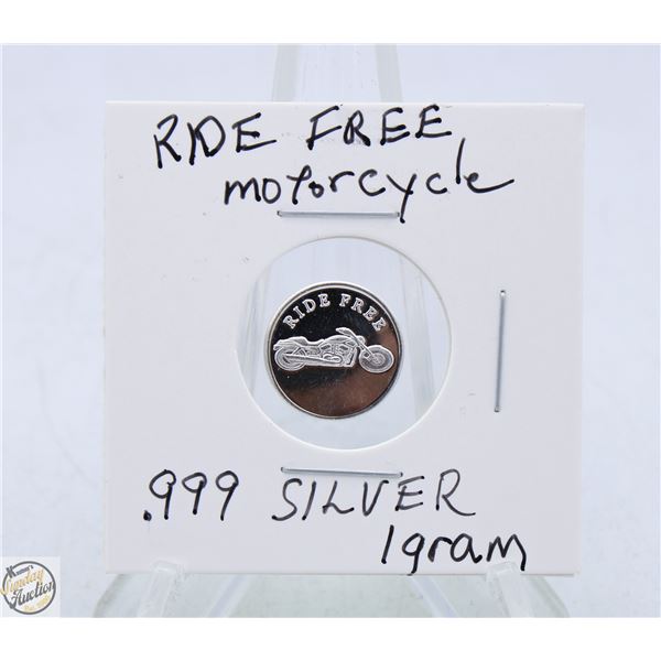 #3273-.999 FINE SILVER 1 GRAM TOKEN WITH RIDE