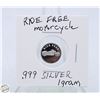 Image 1 : #3273-.999 FINE SILVER 1 GRAM TOKEN WITH RIDE