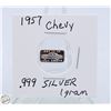 Image 1 : #3272-.999 FINE SILVER 1 GRAM TOKEN WITH REV