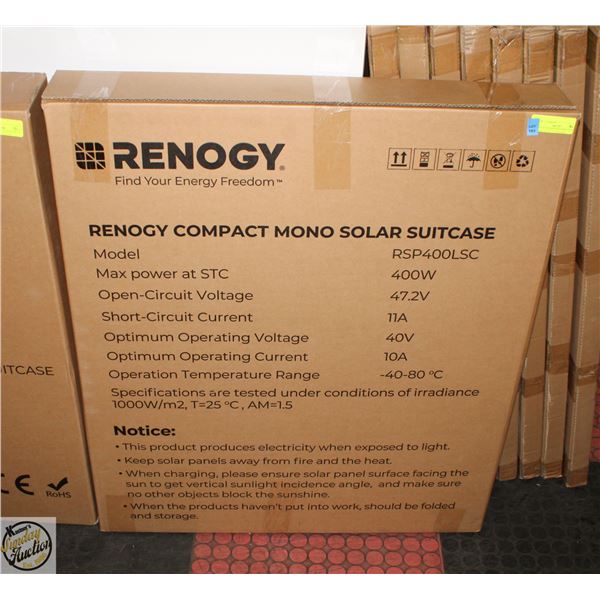 BRAND NEW RENOGY 400W SOLAR PANEL SUITCASE PORTABL