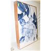 Image 1 : NEW SET OF 3 LARGE FRAMED BLUE FLOWER 36 X 24"