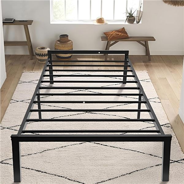 NEW ASSEMBLED SINGLE/TWIN SIZE METAL BEDFRAME