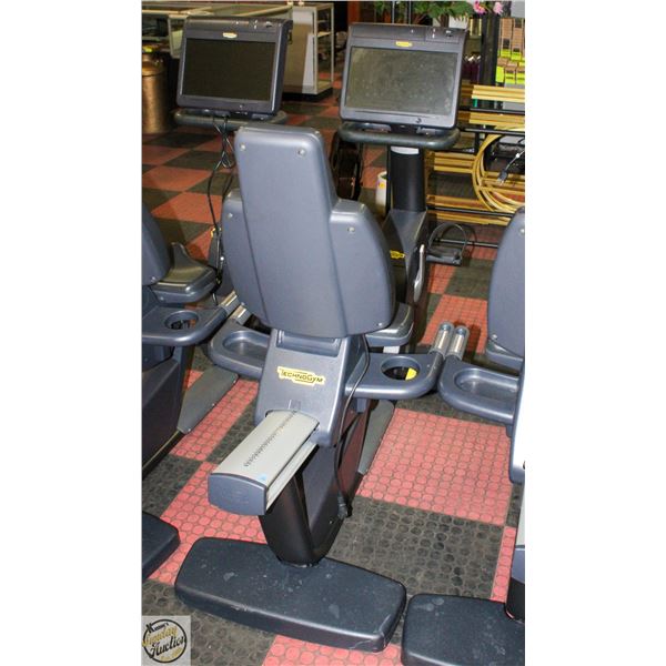 TECHNOGYM RECUMBENT RECLINE EXERCISE BIKE WITH