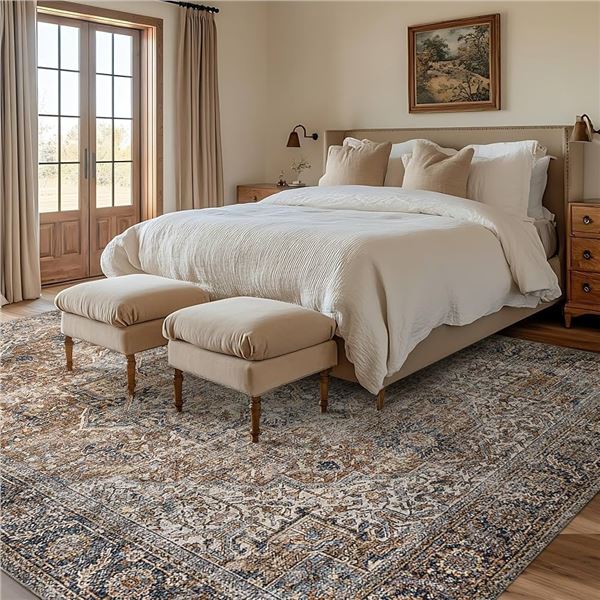 BRAND NEW BILEEHOME 6 X 9' AREA RUG VINTAGE GREY