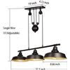 Image 1 : NEW GANEED 3-LIGHT PULLEY PENDANT POOL TABLE LIGHT