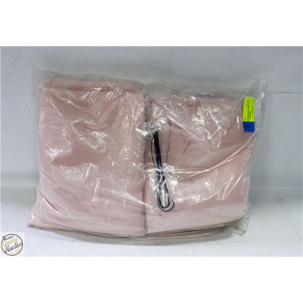 NEW LIGHT PEACH CEILING DRAPES 6 PANELS