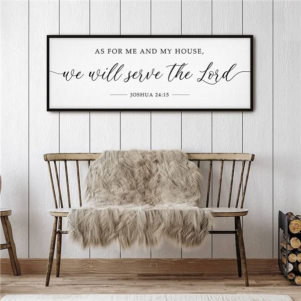 BRAND NEW AS FOR ME AND MY HOUSE WOODEN FRAME