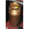 Image 1 : ANTIQUE 10 GALLON BRASS LARGE CREAM CAN-ESTATE