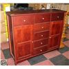 Image 1 : LARGE DARK BROWN DRESSER EASY SLIDE 6 DRAWERS