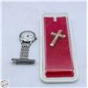 Image 1 : ESTATE CROSS PENDANT + BROOCH WATCH
