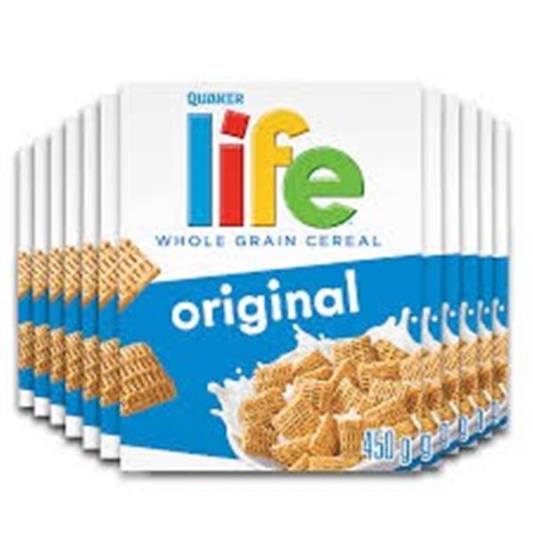 NEW 12 X 450G QUAKER LIFE ORIGINAL CEREAL