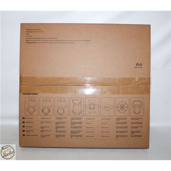 BRAND NEW 5PK CARDBOARD TRASH BIN