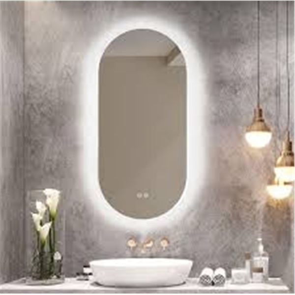 BRAND NEW STARBIVO LED BATHROOM MIRROR 26X22" OVAL