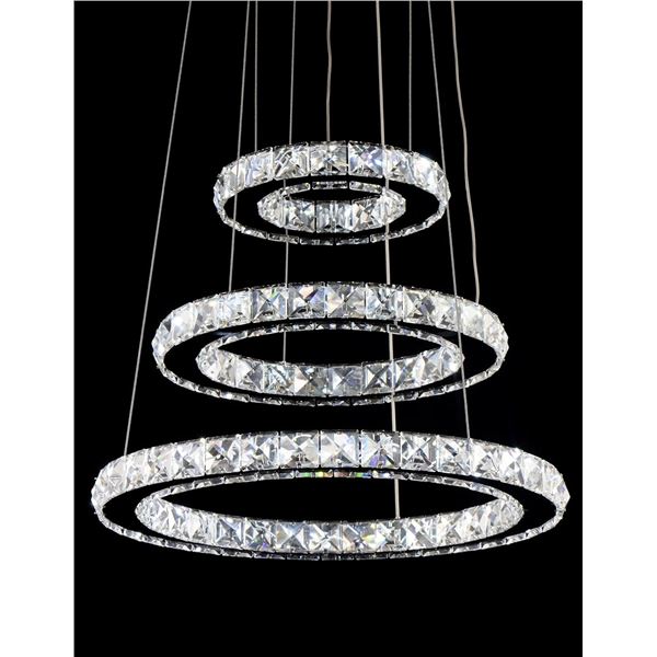 BRAND NEW MODERN CRYSTAL CHANDELIER LIGHTING 3RING