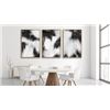 Image 1 : NEW NINESO ABSTRACT BLACK & WHITE 3 PANELS 40X60"