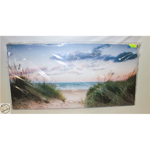 NEW BEACH PICTURE WALL ART CANVAS 40 X 20"