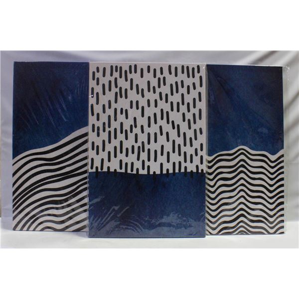 BRAND NEW SET OF 3 WALL ART CANVAS 40 X 60CM