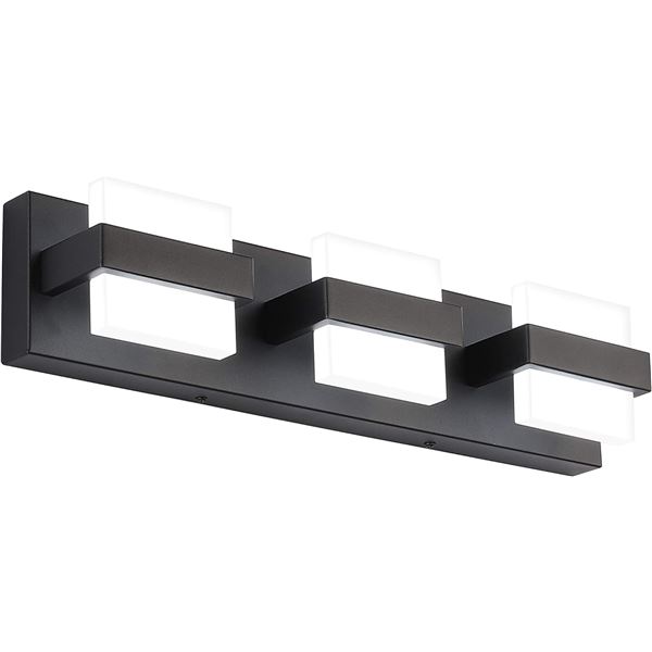 BRAND NEW SOLFART 3-LIGHT BLACK VANITY LIGHT 20"