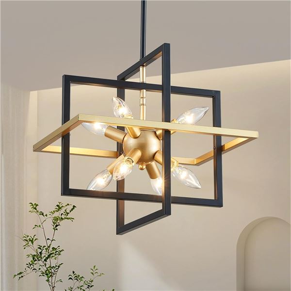 BRAND NEW MAJHOIW FARMHOUSE CHANDELIER 8 LIGHTS