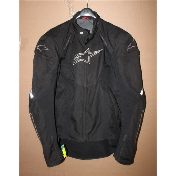 ALPINESTARS MOTORBIKE LEATHER JACKET SIZE L BLACK