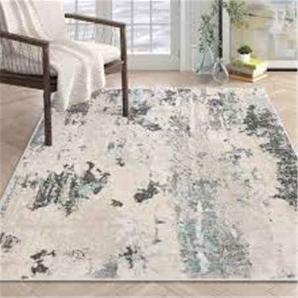 NEW ASLINNSY AREA RUG MODERN ABSTRACT GREY