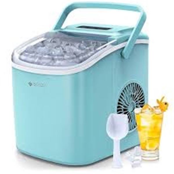 NEW WITH BOX ECOZY 26 LBS ICE MAKER AQUA