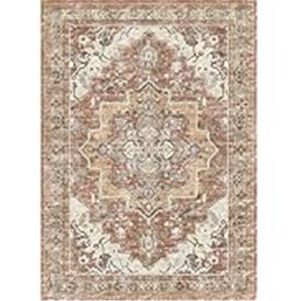 NEW RYCOO AREA RUG VINTAGE BRICK RED 8 X 10FT
